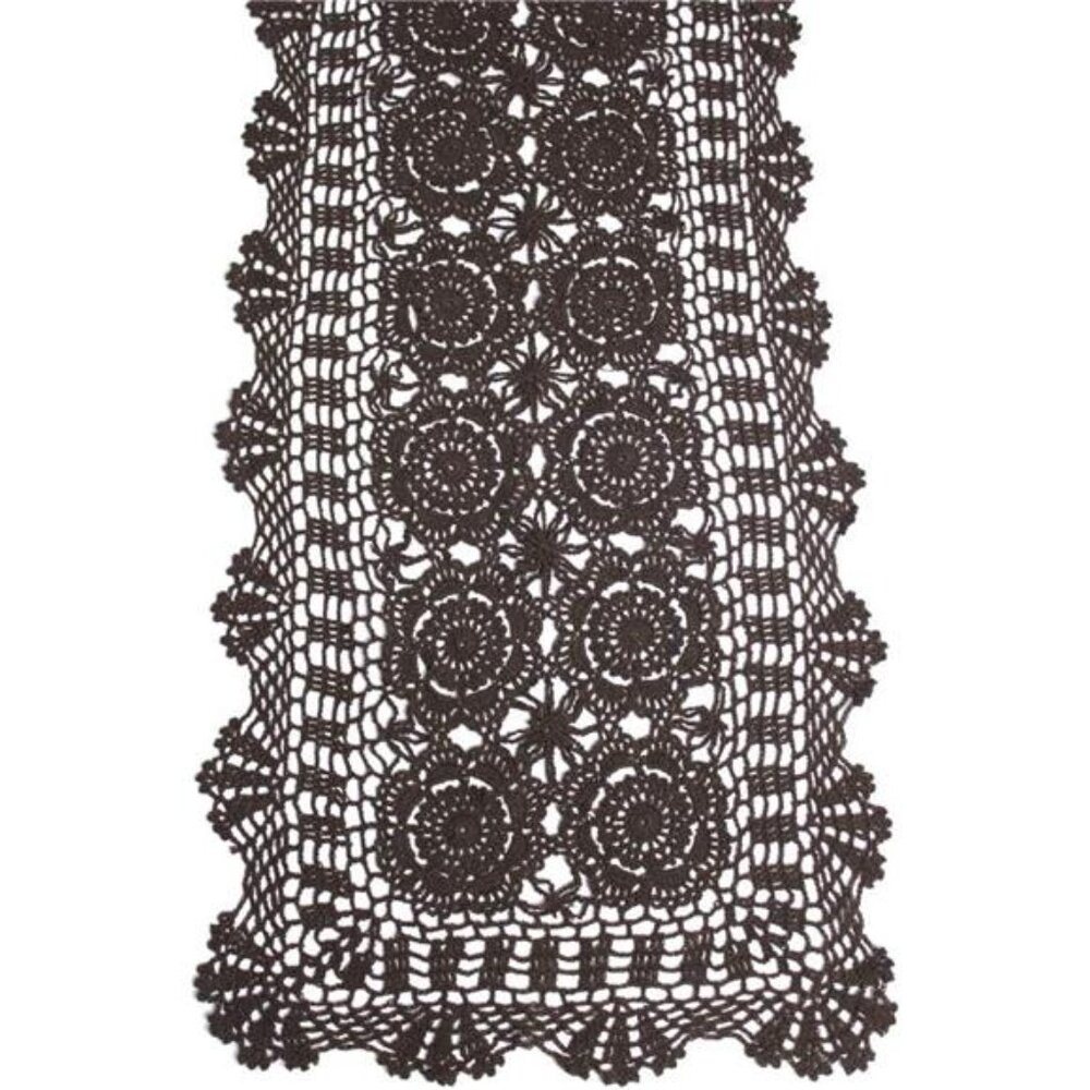 Cotton Handmade Crochet Lace Table Runner Rectangle Coffee Table Dresser Decor